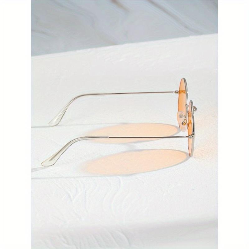 1 par Gafas de Moda de Montura Redonda para Hombre Lentes Tintadas para Decoración Vintage Accesorios de Playa Gafas de Sol Sombras de Festival para Vacaciones de Verano en la Playa