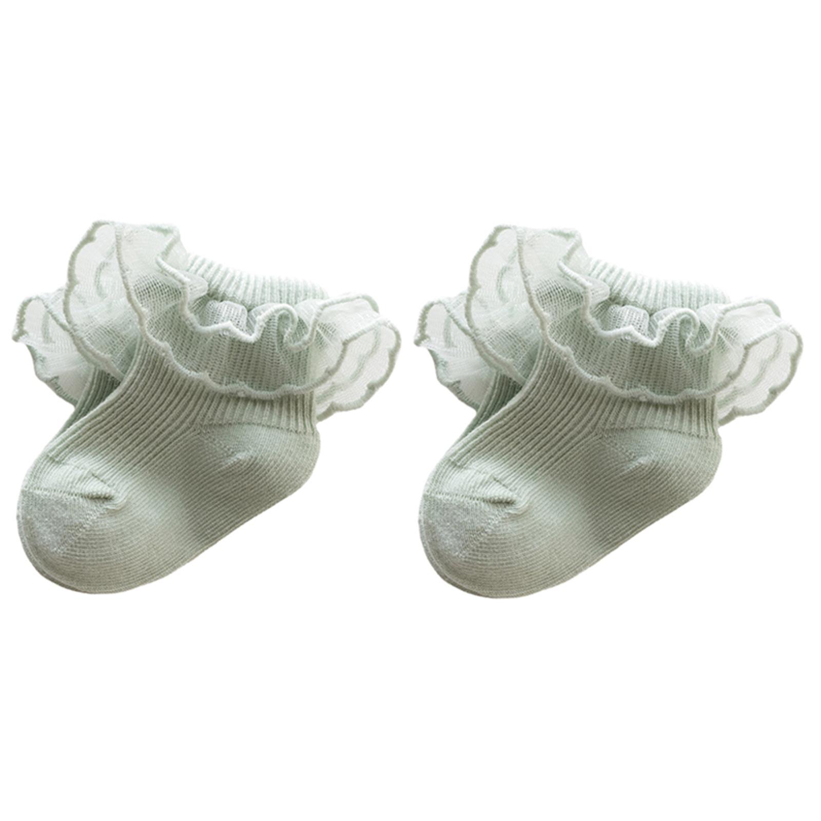 

Citgeett Autumn Infant Baby Girls Lace Ruffles Toddler Sweet Princess Socks Spring Fall Cute Kids Socks L for 1-2Years