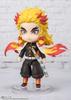 TAMASHII NATIONS Figuarts mini Demon Slayer: Kimetsu no Yaiba Rengoku Kyojuro Flame Breathing, approximately 90mm, PVC & ABS painted action figure