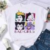 Summer Cartoon Spoof Villains Princess Print Blouse 90S Tshirt Harajuku White T-Shirts Y2k Tops Unisex