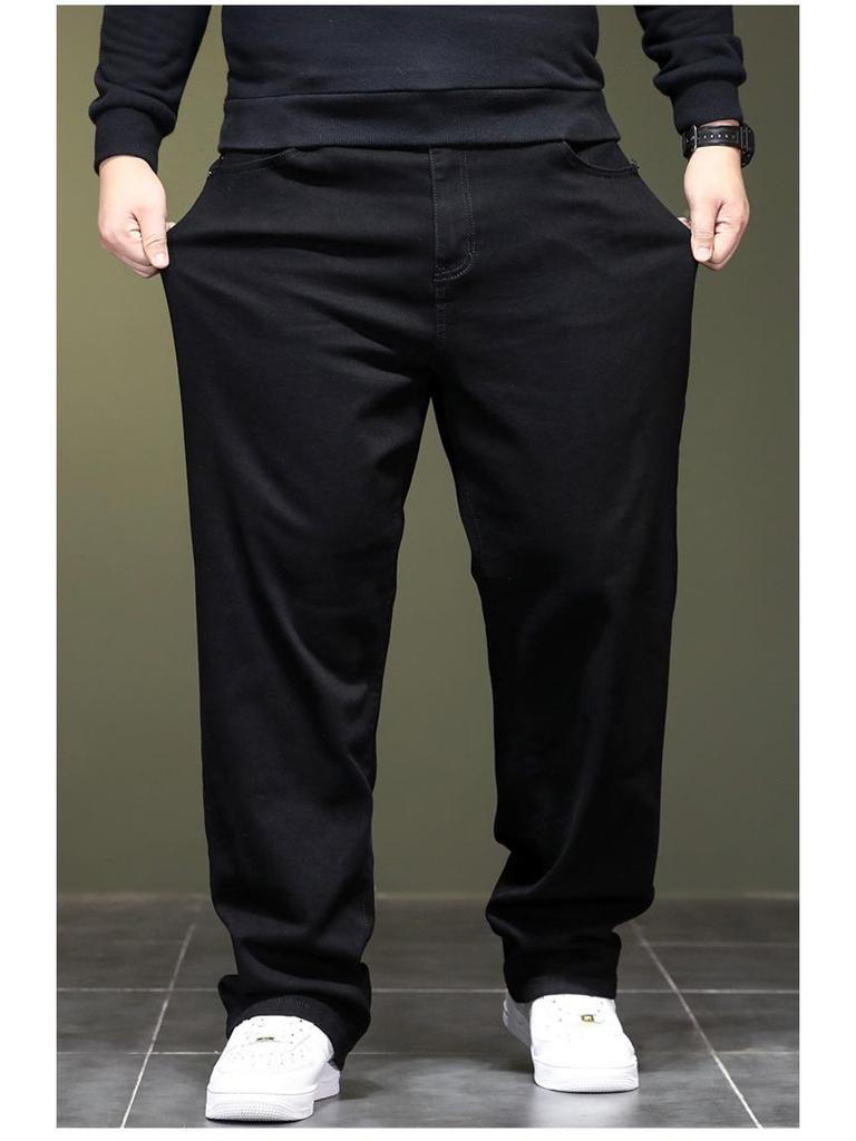 Herren High-Stretch Slim Straight Jeans - Große Größen, Frühling/Herbst Stil
