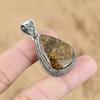 Gift For Women Pendant Vintage 925 Sterling Silver Natural Bronzite Gemstone