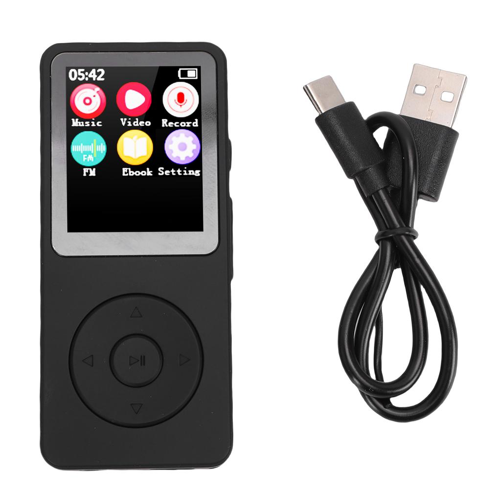MP3 Player Bluetooth 5.4 HiFi 2.4 Inch LCD Screen Portable Music Player FM Voice Recorder for Outdoor Sports Traveling