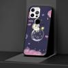 Cartoon Cute Astronaut Case for Apple iPhone 14 11 13 12 Pro Max XR 7 8 + SE 2020 XS 6 6s Plus 5 5s Black Silicone Phone Cover