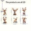 Vintage Acrylic Sign, Charming Acrylic Reindeer Baby Car Decoration Holiday Gift Christmas Xmas Tree Pendant Hanging Ornament, Perfect for Home