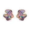 French Light Luxury Elegant Small Fragrance Irregular Ring Natural Abalone Shell Stud Earrings Niche High-end Earrings