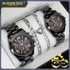 Couple's Waterproof Quartz Wristwatch Set for Men and Women