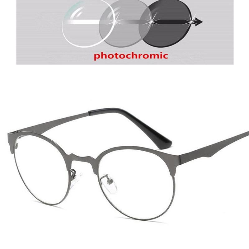 Metal Steampunk Student Prescription Eyeglasses For The Nearsighted Women Men Oval Myopia Spectacles Diopter 0 -0.5 -0.75 To -6.0