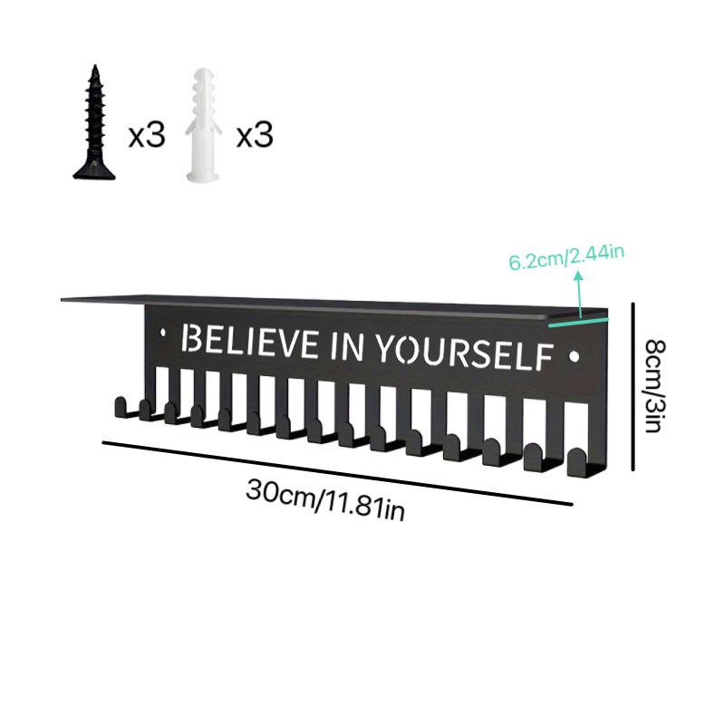 Medal Display Rack Metal Medal Hanger Holder Wall Mounted Large Capacity Award Holder For Race Soccer Basketball Sports Karate