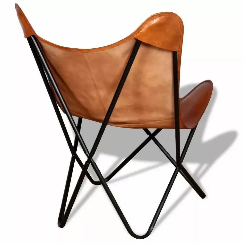 Handmade Vintage Leather Butterfly Chair Relax Arm Chair Lounge Accent Chair