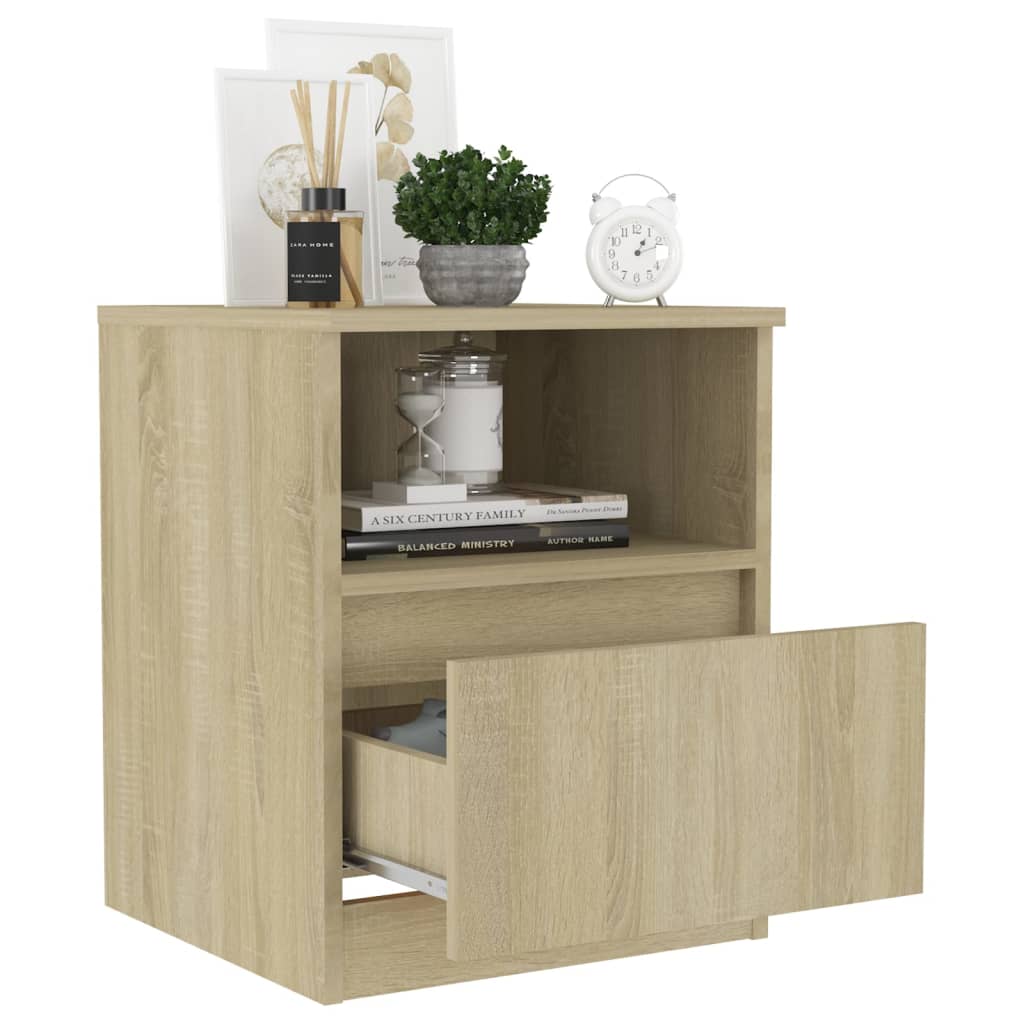 Nightstands 2 pcs Sonoma Oak 40 x 40 x 50 cm Particleboard
