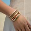 Bohemian Retro Multilayer Women Glass Drill Leather Magnetic Buckle Bracelet