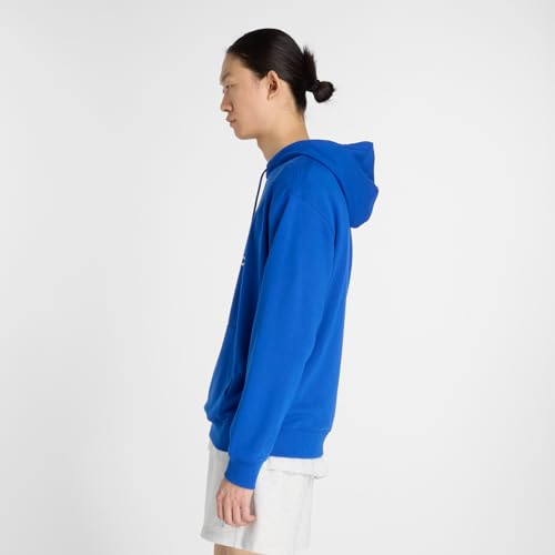 New Balance Men's Sport Essentials Stacked Logo Sweatshirt Hoodie (MT41501) BUM (Blue Gemstone) Size M