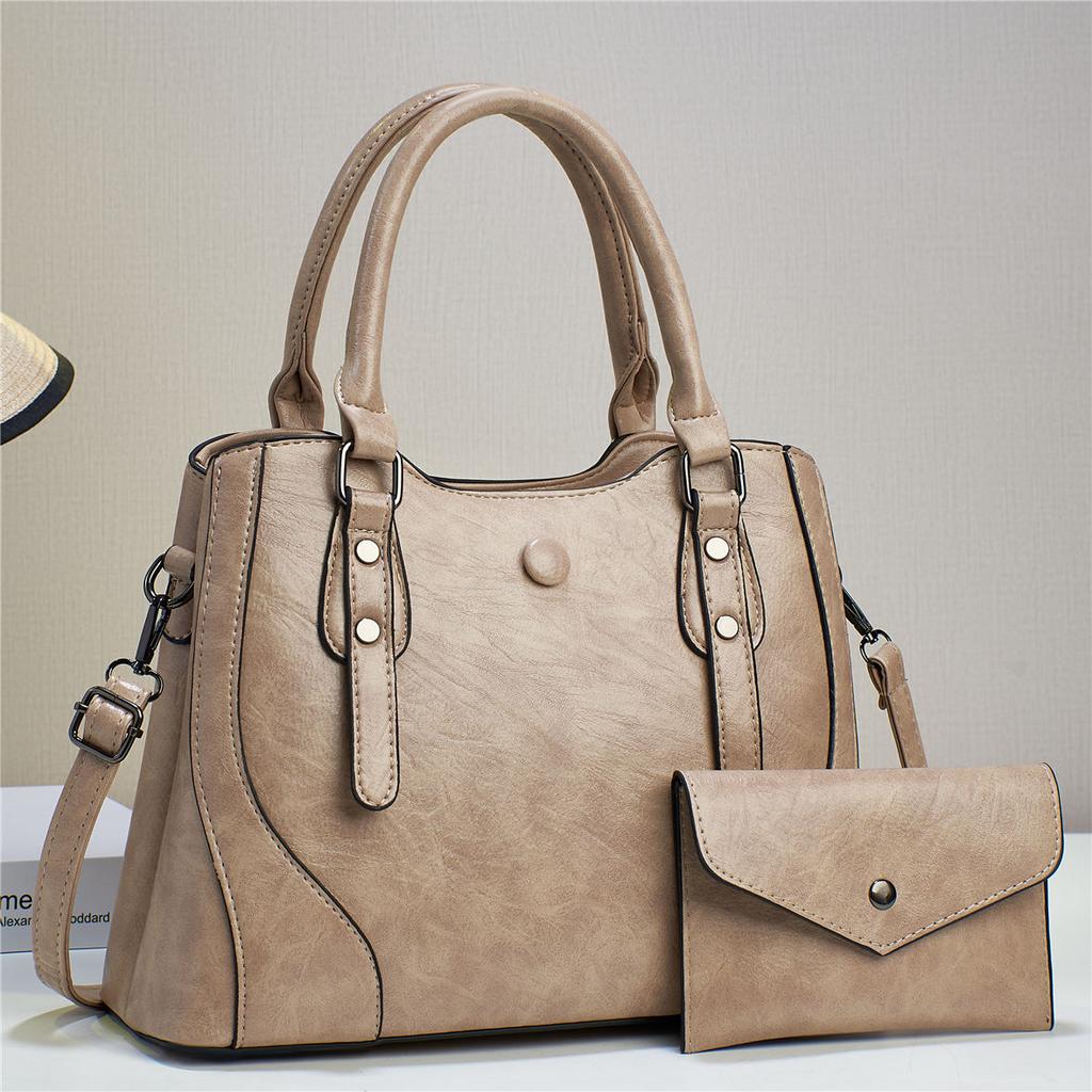 Bolsa de grande capacidade, bolsa de ombro diagonal à prova d'água e resistente ao desgaste com bolsa pequena para mulheres