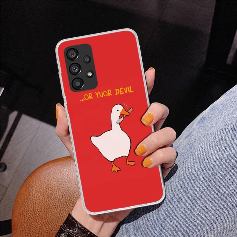 Cartoon Cute Goose Game Phnoe Case for Samsung Galaxy A17 A37 A57 A16 A26 A36 A56 A15 A14 A13 A55 A54 A53 A35 A34 A33 A25 A24 A2