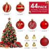 44Pcs Christmas Ball Ornaments 3-6cm shatterproof Christmas Hanging Ball Christmas Tree Decoration Home Party 2026 New Year Gift