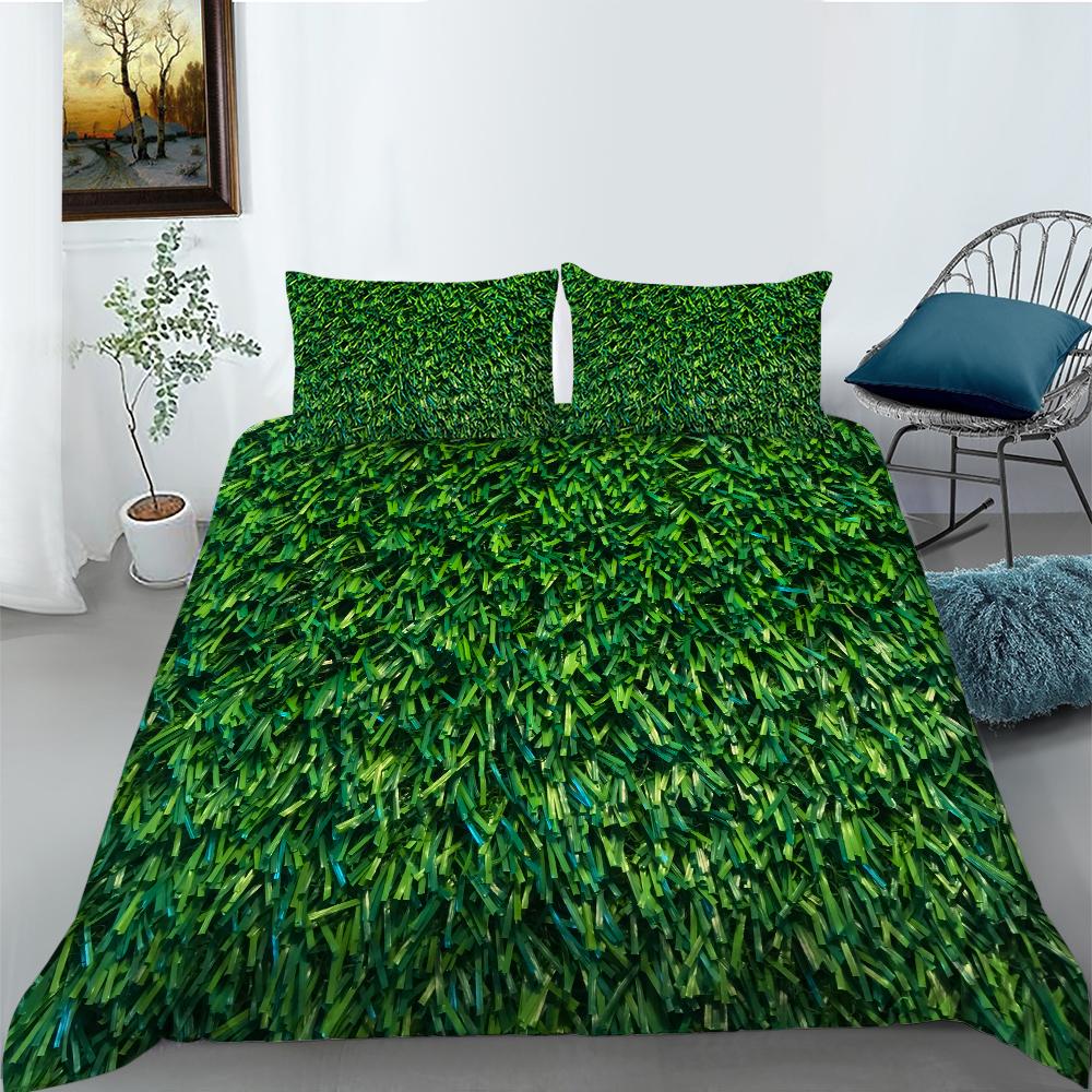 Green Duvet Cover Set Queen Size Tropical Rainforest Green Plant Palm Leaf Comforter Cover For Kids Teen Microfiber Quilt Cover