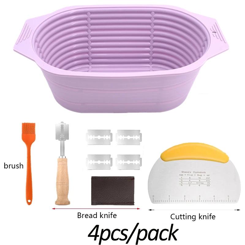 Foldable Bread Fermentation Basket Silicone Bread Making Baking Fermentation Baking Tools Home Kitchen Practical Accessories