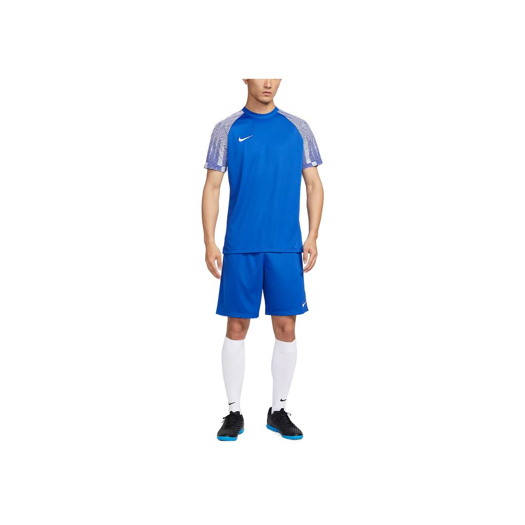 Nike Dri-Fit Academy Comfortable Fashion Versatile Soft Solid Color Short Sleeve T-Shirt Men Tops Blue IB8761-450