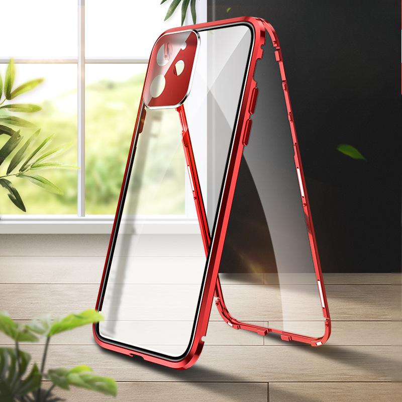 Anwendbar auf iPhone 16 Handyhülle Augenschutz Doppelseitiges Magneto 14 Promax Metall 13 Apple 15 Schutzhülle Hart