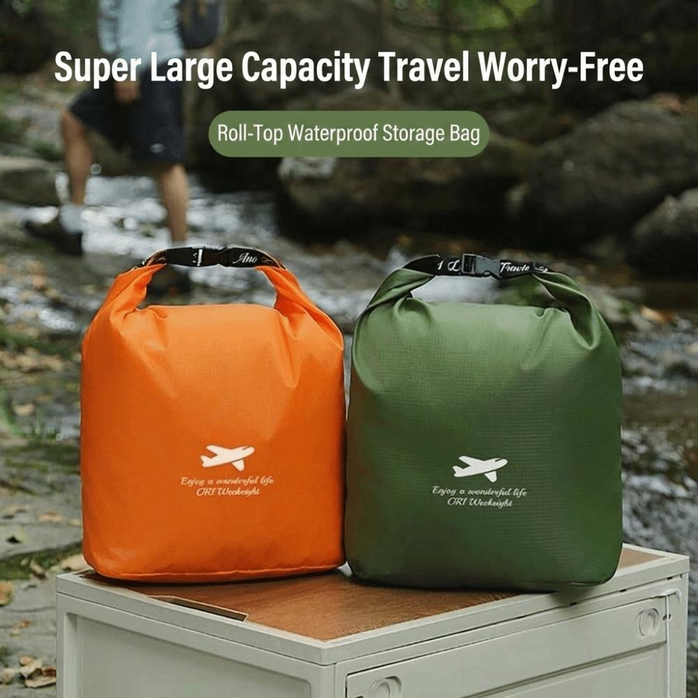 Ultra Light Waterproof Storage Bag Roll Top Closure Foldable Roll Top Dry Bag Wear Resistant Multi Sizes Outdoor Storage Sack