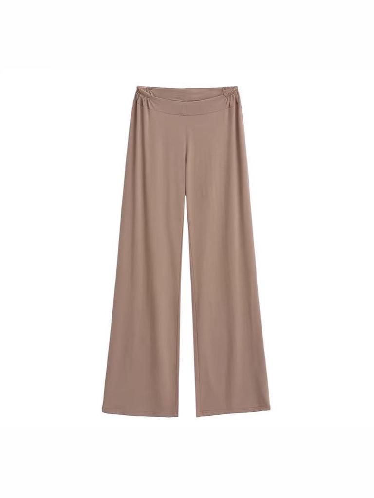 V-Waist Wide-Leg Casual Pants for Women - Summer Comfort Yoga and Lounge Wear