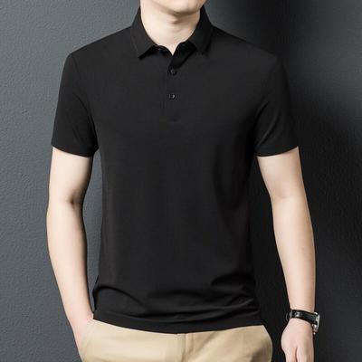 Herren Uni-Kragen Kurzarm-Poloshirt