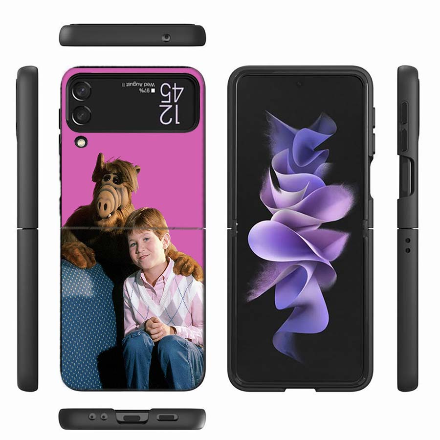 Alf TV Series Phone Case For Samsung Z Flip 6 7 5G Z Flip 5 Galaxy Z Flip 3 4 5G ZFlip Shockproof Hard Cover TPU PC Coque Capa S