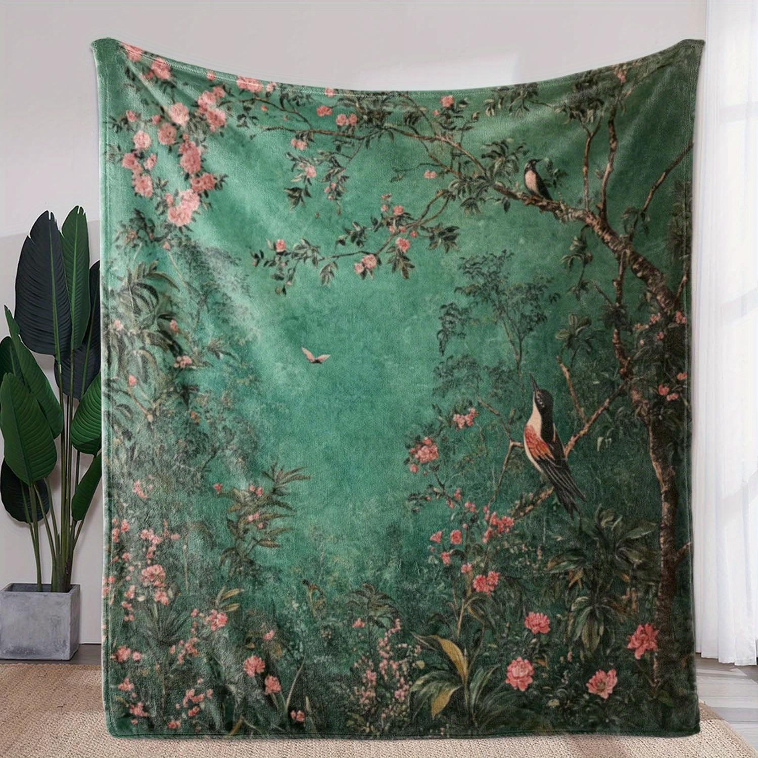 Pc Vintage Floral Blanket pc Soft