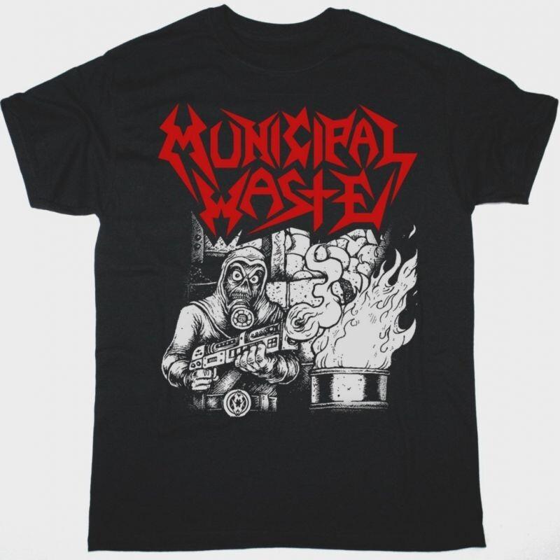 Vtg MUNICIPAL WASTE WASTE EM ALL Cotton Black All Size Unisex Tee Shirt TU364 XXXXL