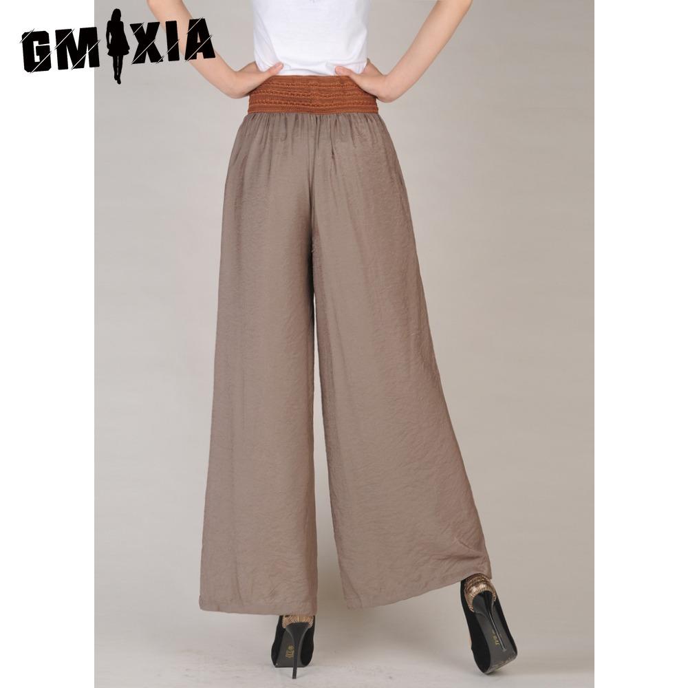 GMXIA Women's Fashion Casual Solid Color Print Pants & Capris