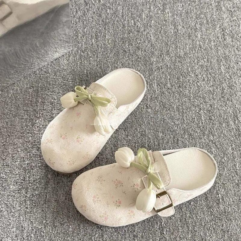 Versatile women's new summer with skirt bag head half slippers women's casual shoes