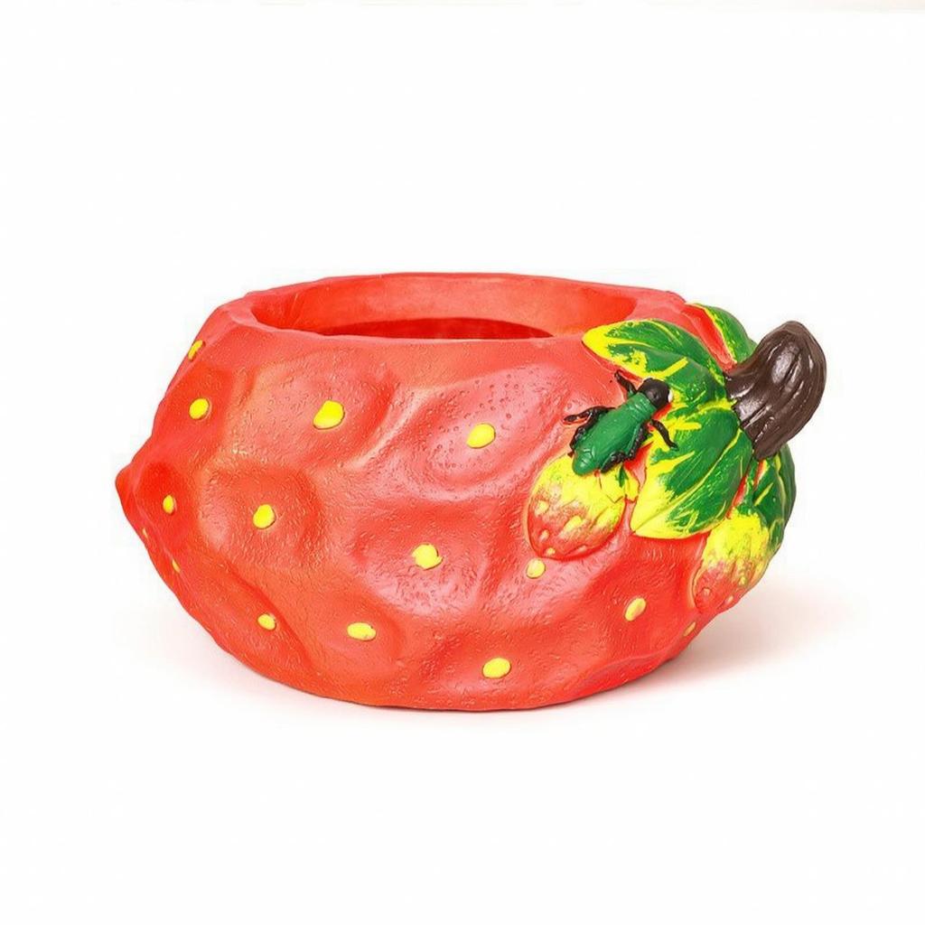 Decorative Planter with Drainage Hole Textured Sculptural Garden