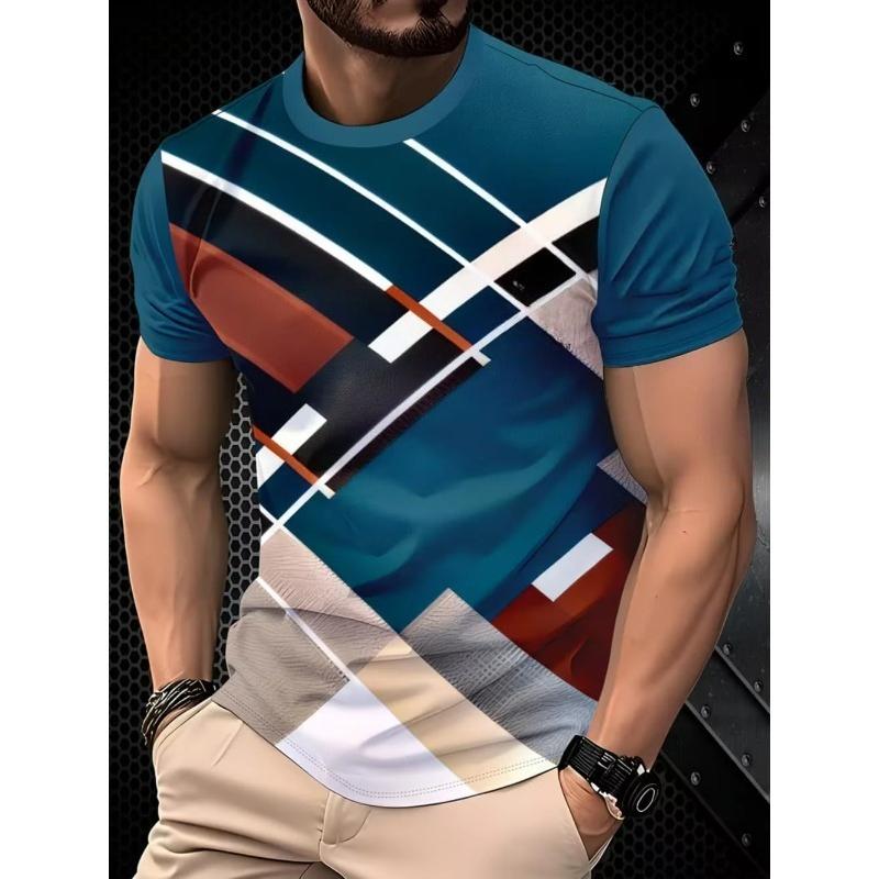 Summer Classic Men s T-shirt Outdoor Round Neck Short Sleeve XS