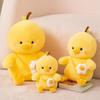 Gelbes Huhn mit pochiertem Ei, gefüllte Plüschtiere, weiches Sofakissen, Geschenk für Kinder, Geburtstagsgeschenk