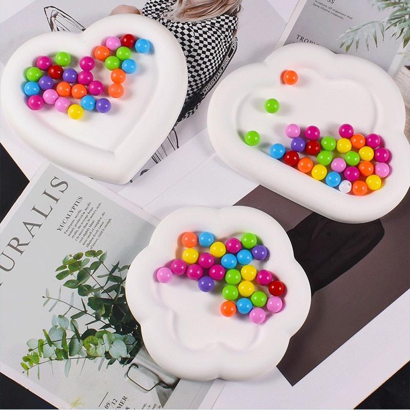 Storage Tray Silicone Mold DIY Jewelry Display Plate Resin Plaster Cement Mould Round Flower Cloud Heart Shape Dish Home Decor