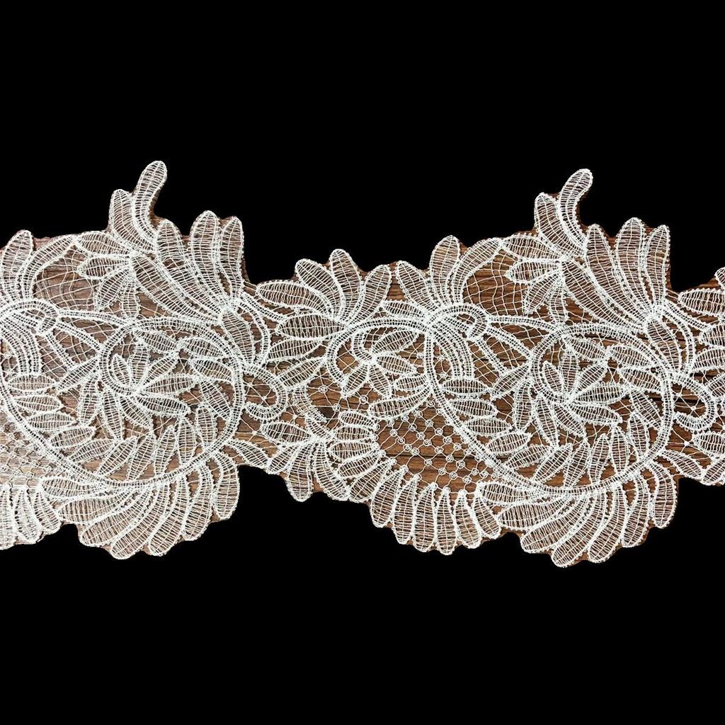 Neue Blatt Hohl Fischlinie Spitze Besatz: Handgefertigtes DIY-Hochzeitskleid, Kleid & Schleier Dekoration Zubehör