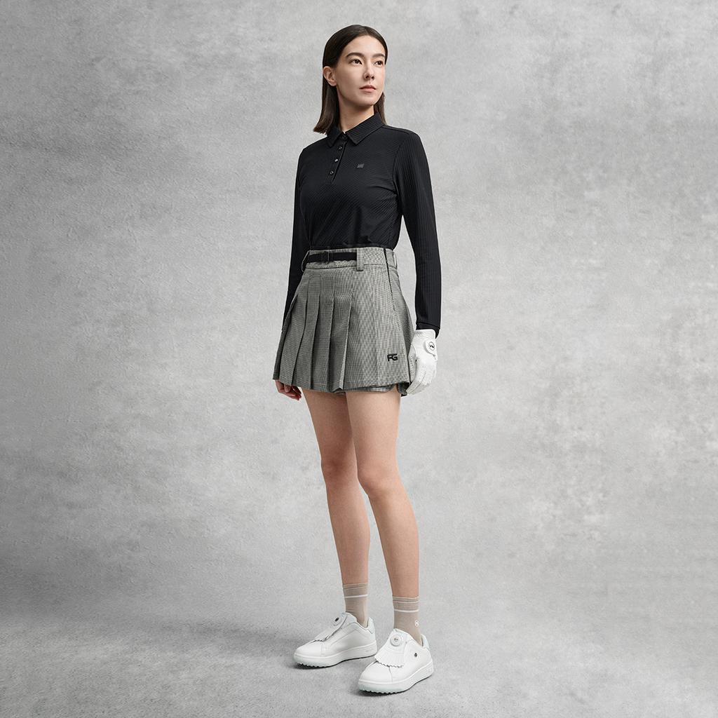 Fila Golf Series Simple Fashion Trendy Comfortable Sports Golf Versatile Houndstooth Woven Casual Skirt Women Skirts A11W615307FZA