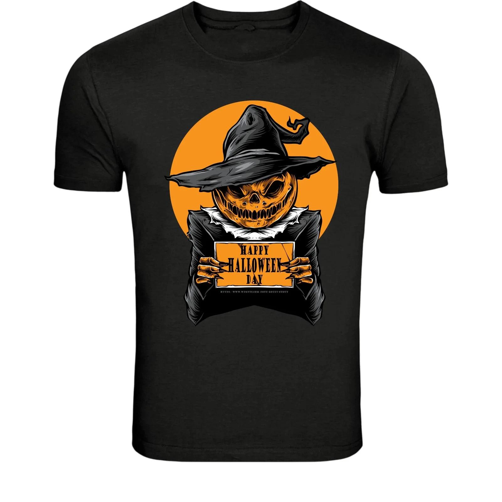Scary Pumpkin Witch Happy Halloween T-Shirt - Spooky Jack O M
