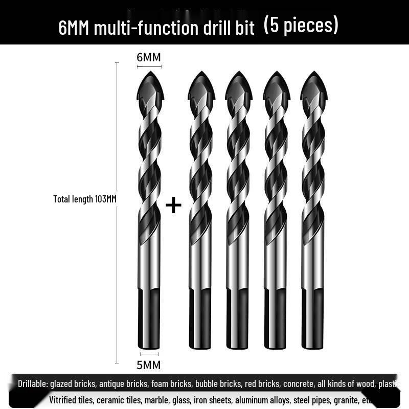 6mm Triangle Drill Bit for Tile, Concrete, Glass, and Cement