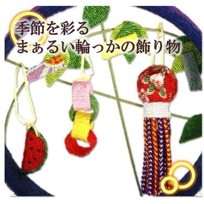 Summer Ornament Seasonal Wreath Decoration Tanabata July Chirimen Craft August Season Four Seasons Interior Japanese Goods Style Souvenirs Small Items