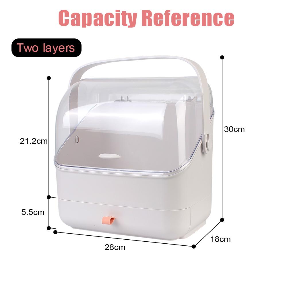 Home Storage Container Plastic Cosmetic Storage Box Makeup Organizer Transparent Waterproof and Dustproof Skincare Jewelry Case