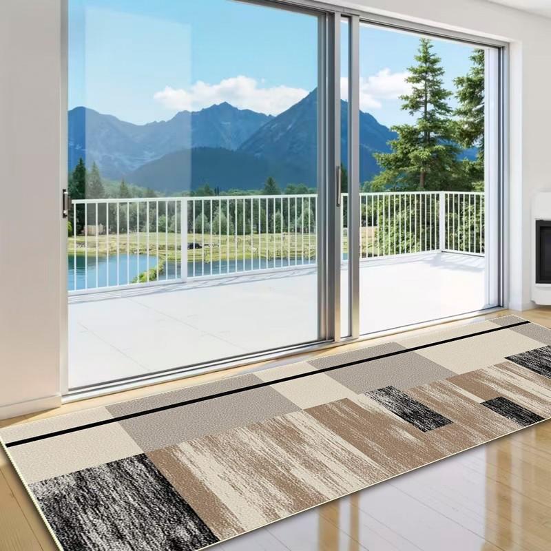 Galaxy Theme Runner Rug With Golden Stars Soft Surface Entrance Mat For Front Door Living Room Stylish Interior Decor