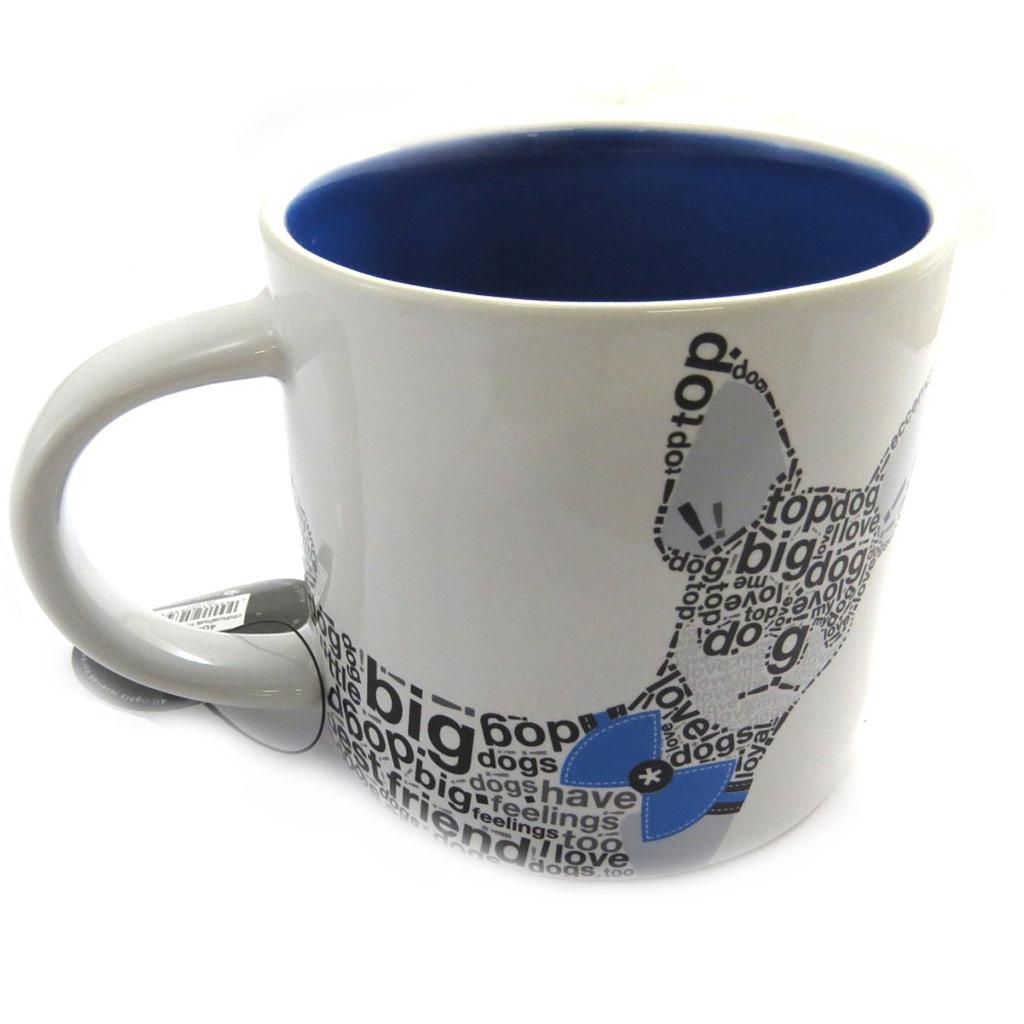 Les Trésors De Lily [M9881] - Mug céramique 'Wild about Words' (Chihuahua) bleu