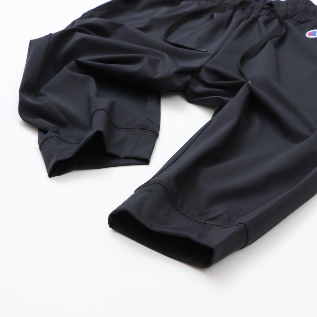 Champion Cropped Tech UV Logo Pants, Weave® (CW-BS204), Women's, Black, Quick-Drying, Stretch, Protection, One-Point