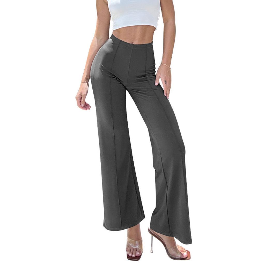 Women's High Waisted Loose Casual Wide Leg Straight Trousers