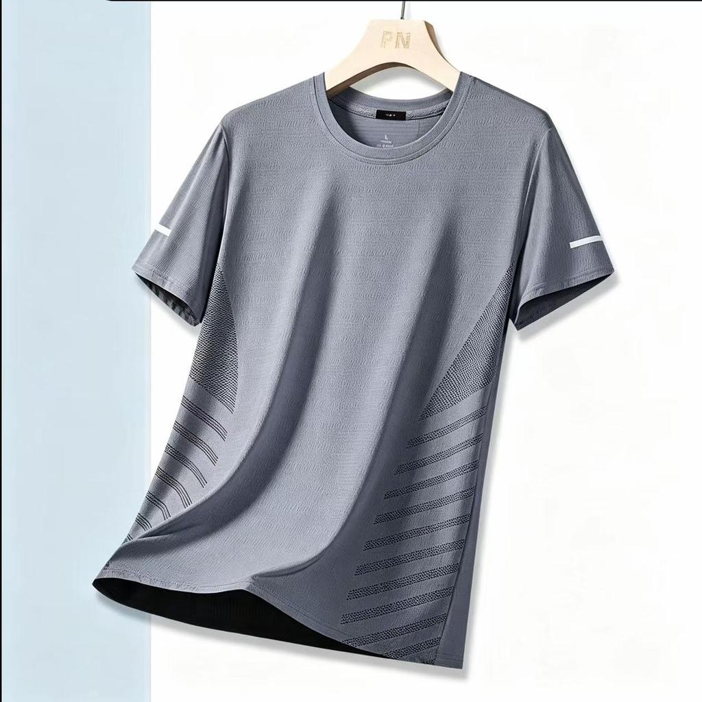 Men's Plus Size Quick-Dry Summer T-Shirt with Ice Feel - Trendy Loose Fit Short Sleeve