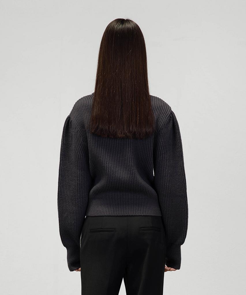 Amomento Half Neck Knit_Charcoal