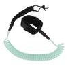 7mm 10Ft Surfing Foot Rope Adjustable Elastic TPU Surfboard Leg Straps Stand Up Paddle LeashTransparent Light Blue