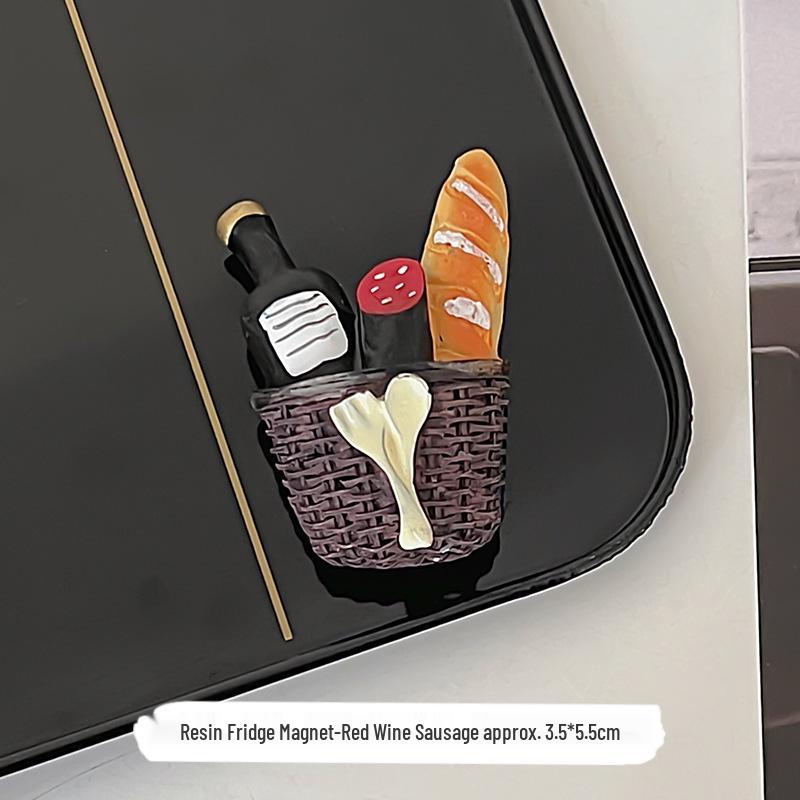 Personalized 3D Food Refrigerator Magnet - Creative & Cute Resin Design